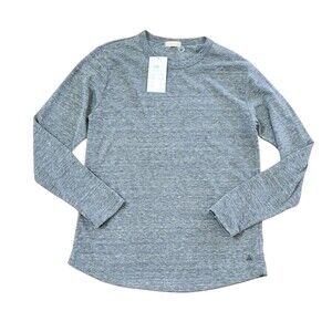Alternative Men's Crewneck Long Sleeve Tee Top Shirt Size S Heather Grey New